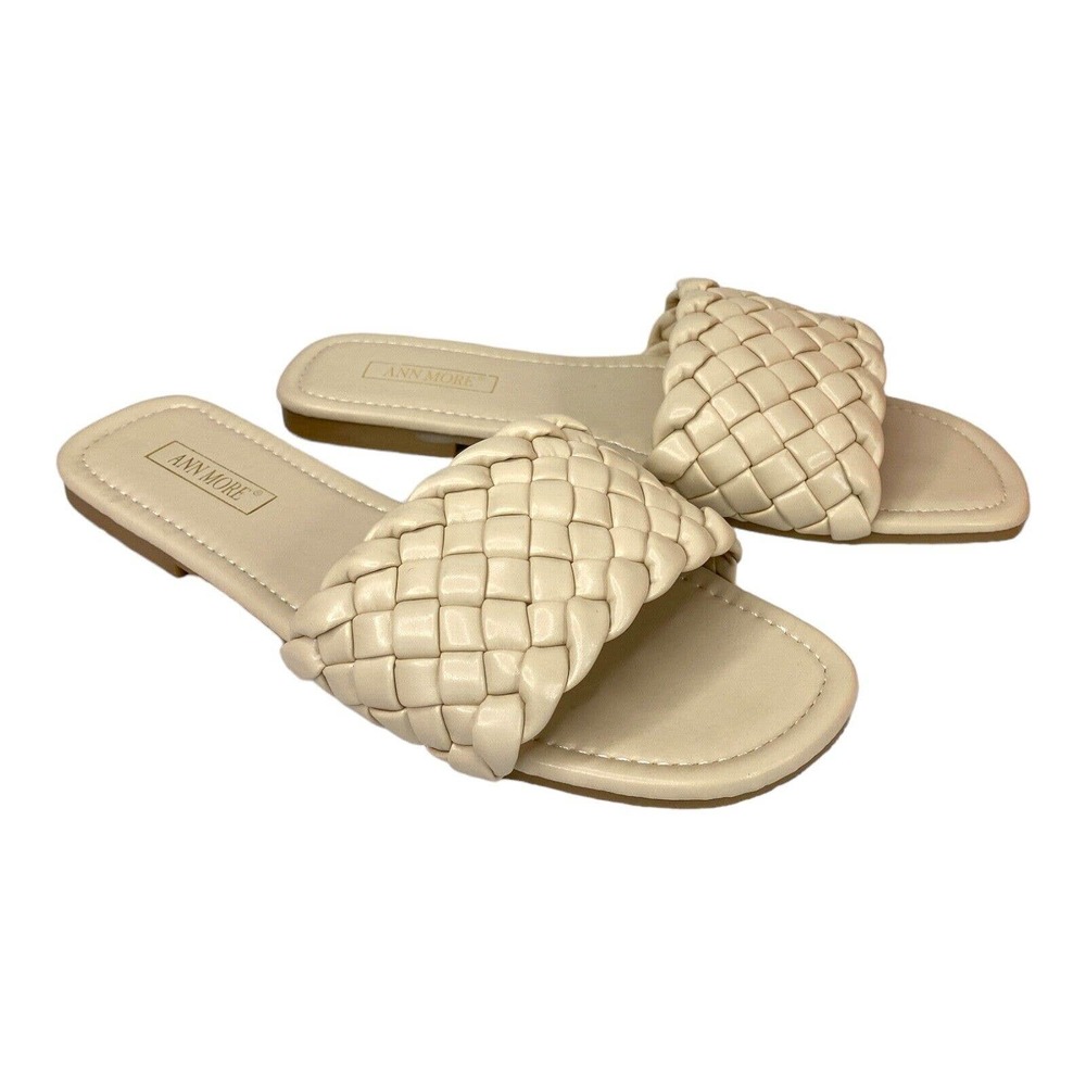 Ann More Jelly Quilted BUTTE Slides Sz 6